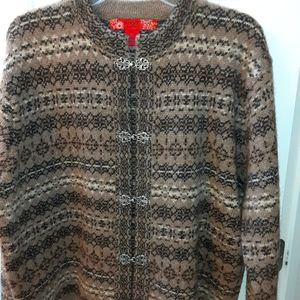 Skyr Women's Fair Isle Wool Cardigan L-Petite